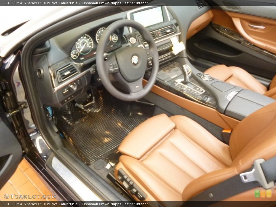 Cinnamon Brown Nappa Leather Interior Prime Interior for the 2012 BMW 6 Series 650i xDrive Convertible #62926832