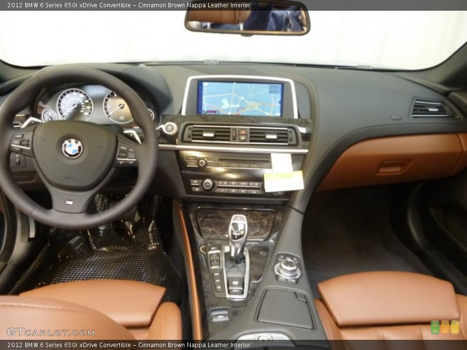 Cinnamon Brown Nappa Leather Interior Dashboard for the 2012 BMW 6 Series 650i xDrive Convertible #62926838