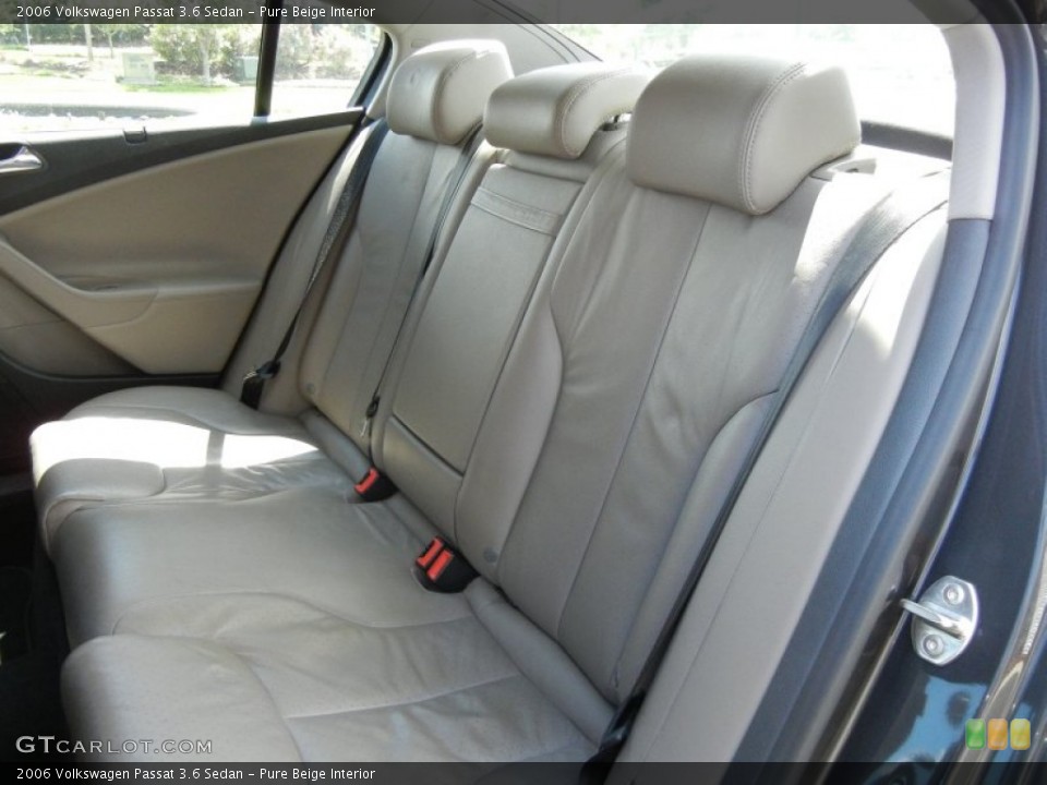 Pure Beige Interior Rear Seat for the 2006 Volkswagen Passat 3.6 Sedan #62931799