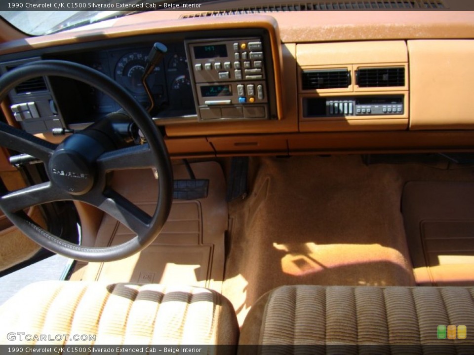 Beige Interior Dashboard for the 1990 Chevrolet C/K C1500 Silverado Extended Cab #62932856