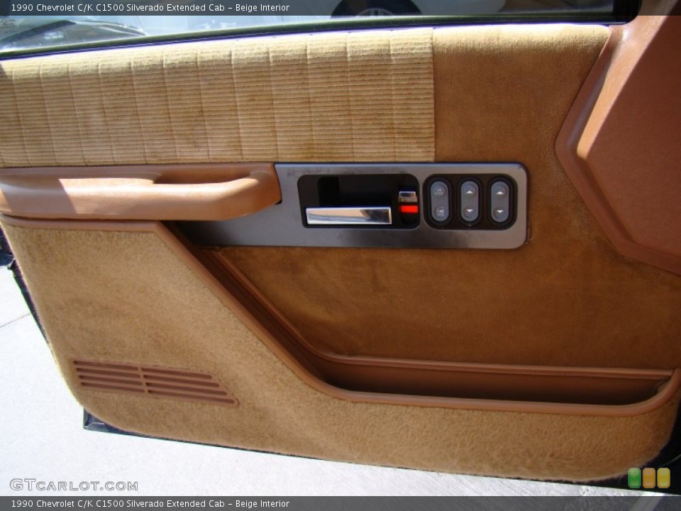 Beige Interior Door Panel for the 1990 Chevrolet C/K C1500 Silverado Extended Cab #62932895
