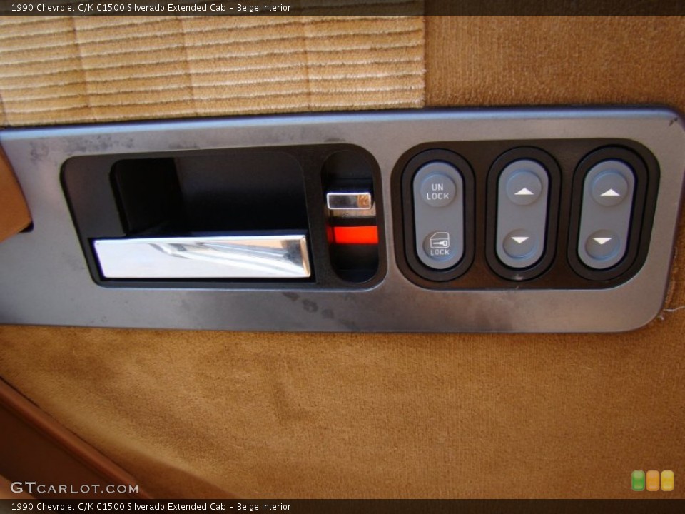 Beige Interior Controls for the 1990 Chevrolet C/K C1500 Silverado Extended Cab #62932907