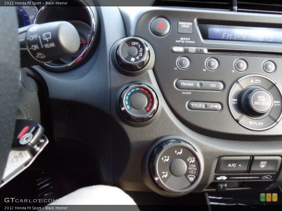 Black Interior Controls for the 2012 Honda Fit Sport #62935702