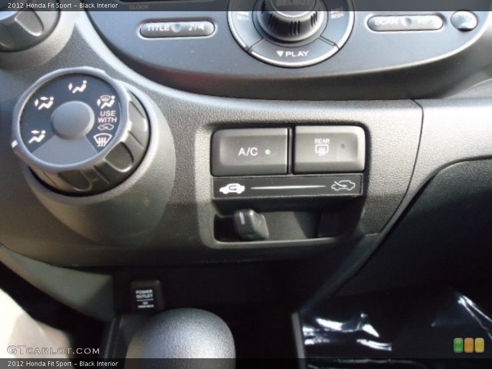 Black Interior Controls for the 2012 Honda Fit Sport #62935710