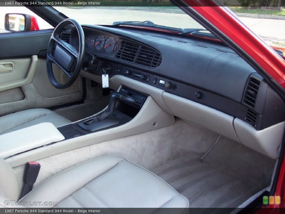 Beige Interior Dashboard for the 1987 Porsche 944  #62936235