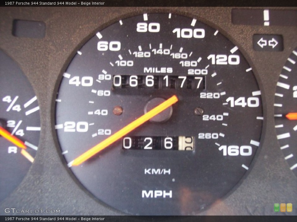 Beige Interior Gauges for the 1987 Porsche 944  #62936480