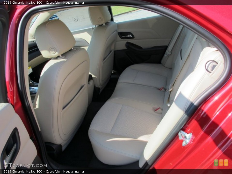 Cocoa/Light Neutral Interior Rear Seat for the 2013 Chevrolet Malibu ECO #62942529