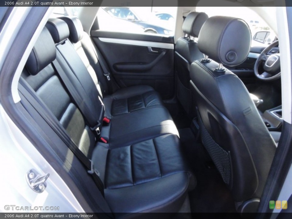 Ebony Interior Rear Seat for the 2006 Audi A4 2.0T quattro Avant #62945427