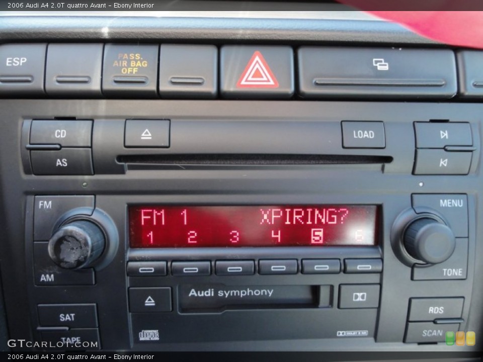 Ebony Interior Audio System for the 2006 Audi A4 2.0T quattro Avant #62945559