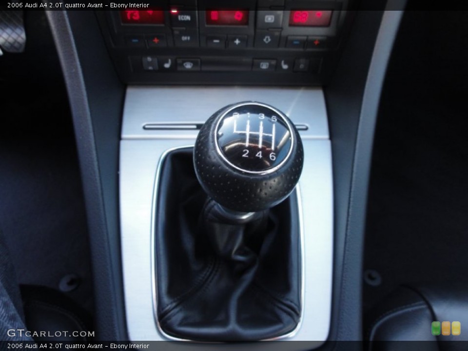 Ebony Interior Transmission for the 2006 Audi A4 2.0T quattro Avant #62945577
