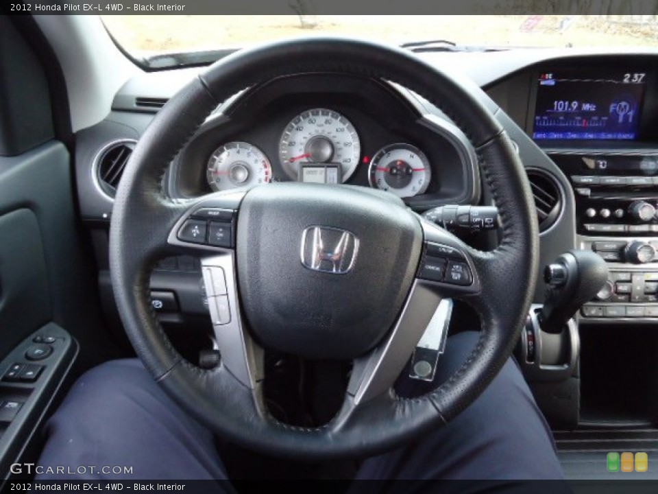Black Interior Steering Wheel for the 2012 Honda Pilot EX-L 4WD #62955151