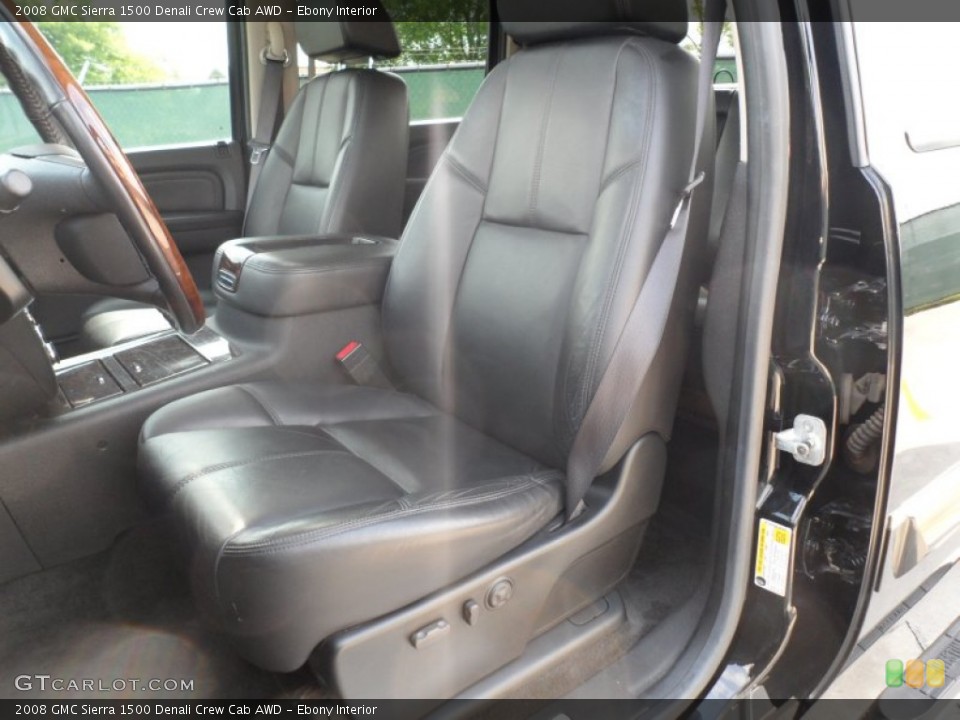 Ebony Interior Photo for the 2008 GMC Sierra 1500 Denali Crew Cab AWD #62957574