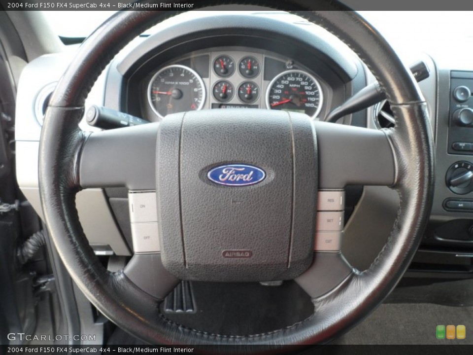 Black/Medium Flint Interior Steering Wheel for the 2004 Ford F150 FX4 SuperCab 4x4 #62958496