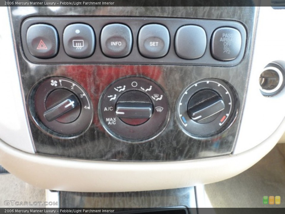 Pebble/Light Parchment Interior Controls for the 2006 Mercury Mariner Luxury #62960443