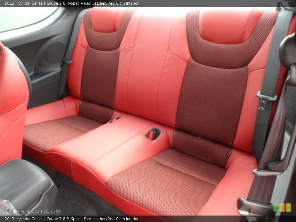 Red Leather/Red Cloth Interior Rear Seat for the 2013 Hyundai Genesis Coupe 3.8 R-Spec #62960629