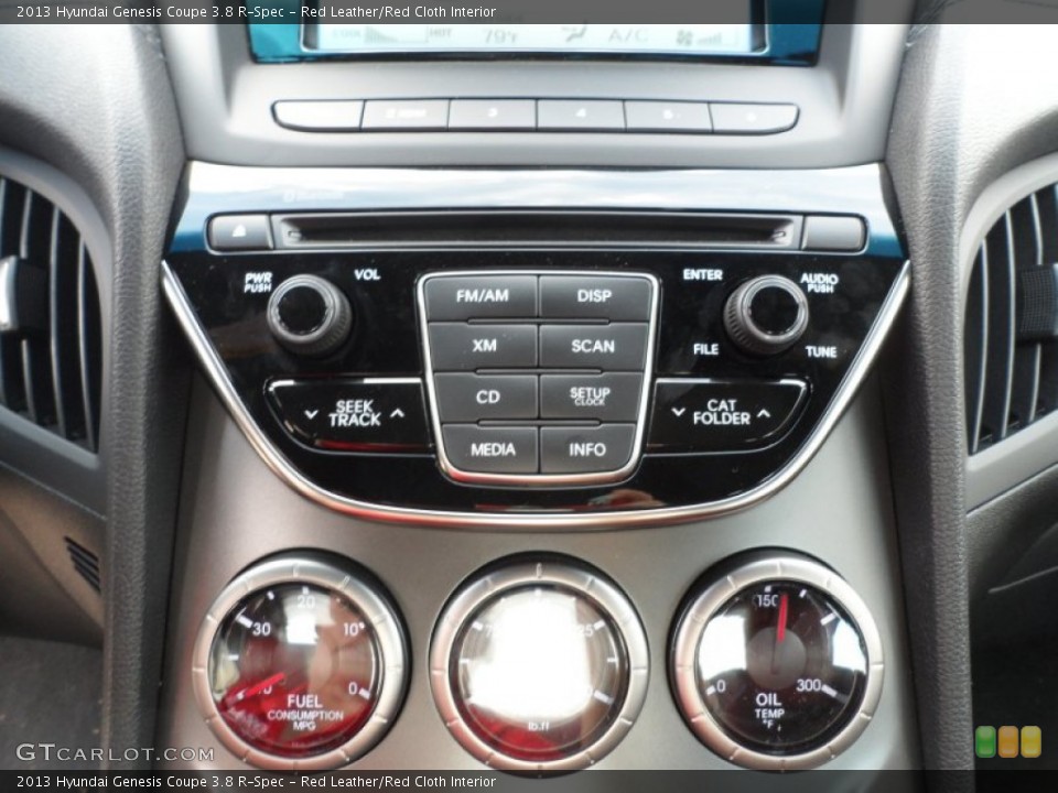 Red Leather/Red Cloth Interior Controls for the 2013 Hyundai Genesis Coupe 3.8 R-Spec #62960647