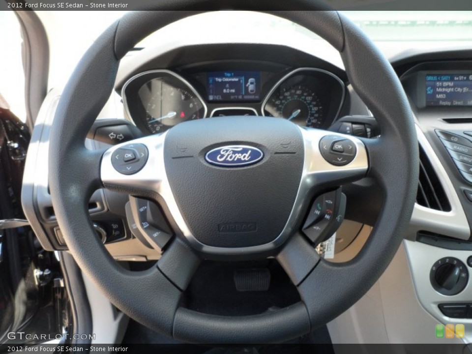 Stone Interior Steering Wheel for the 2012 Ford Focus SE Sedan #62962387