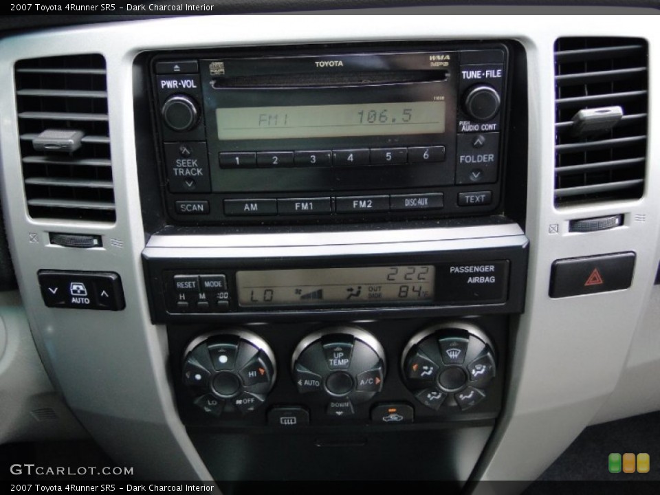Dark Charcoal Interior Controls for the 2007 Toyota 4Runner SR5 #62964677