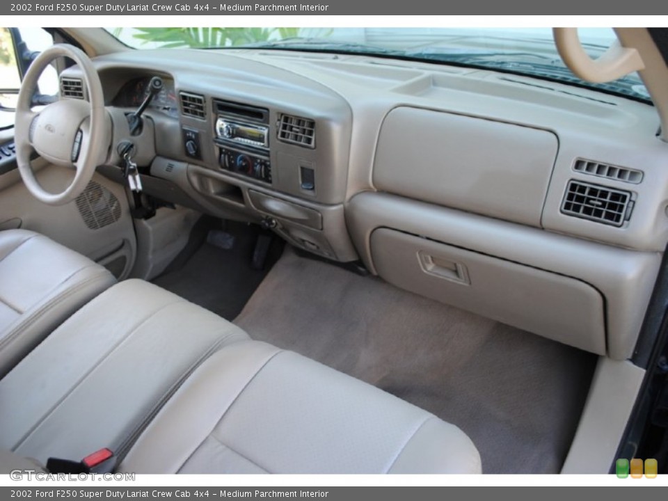 Medium Parchment Interior Dashboard for the 2002 Ford F250 Super Duty Lariat Crew Cab 4x4 #62965980