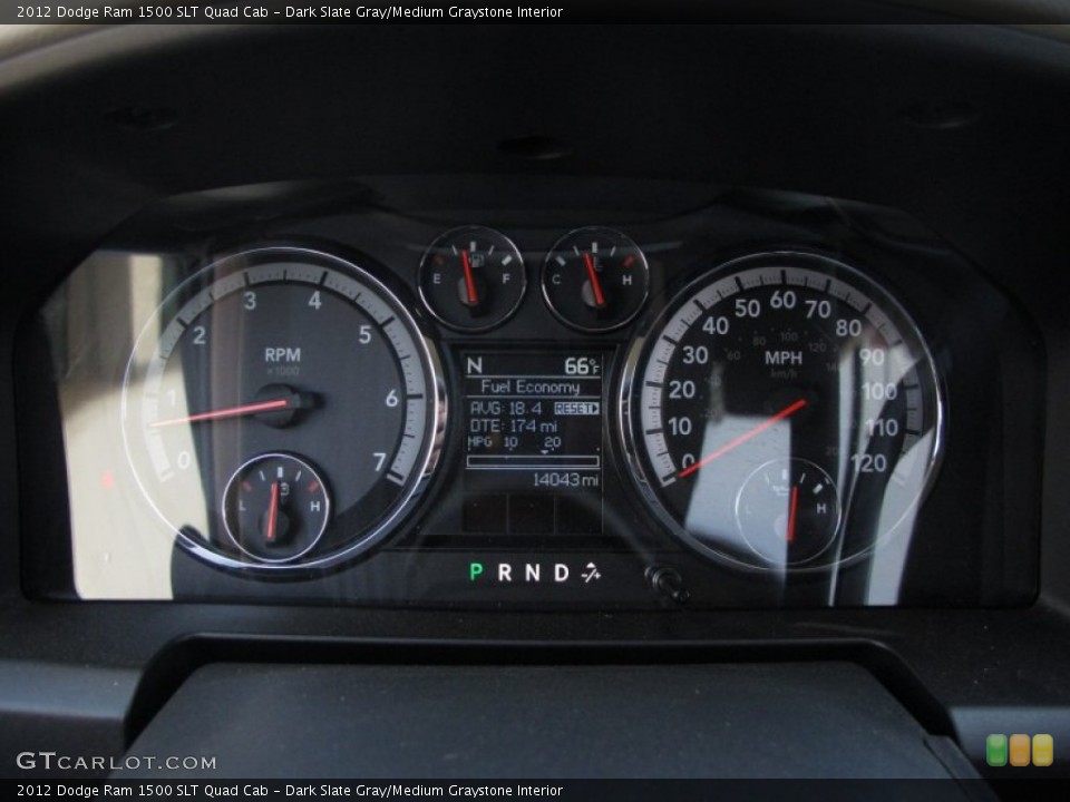 Dark Slate Gray/Medium Graystone Interior Gauges for the 2012 Dodge Ram 1500 SLT Quad Cab #62966744