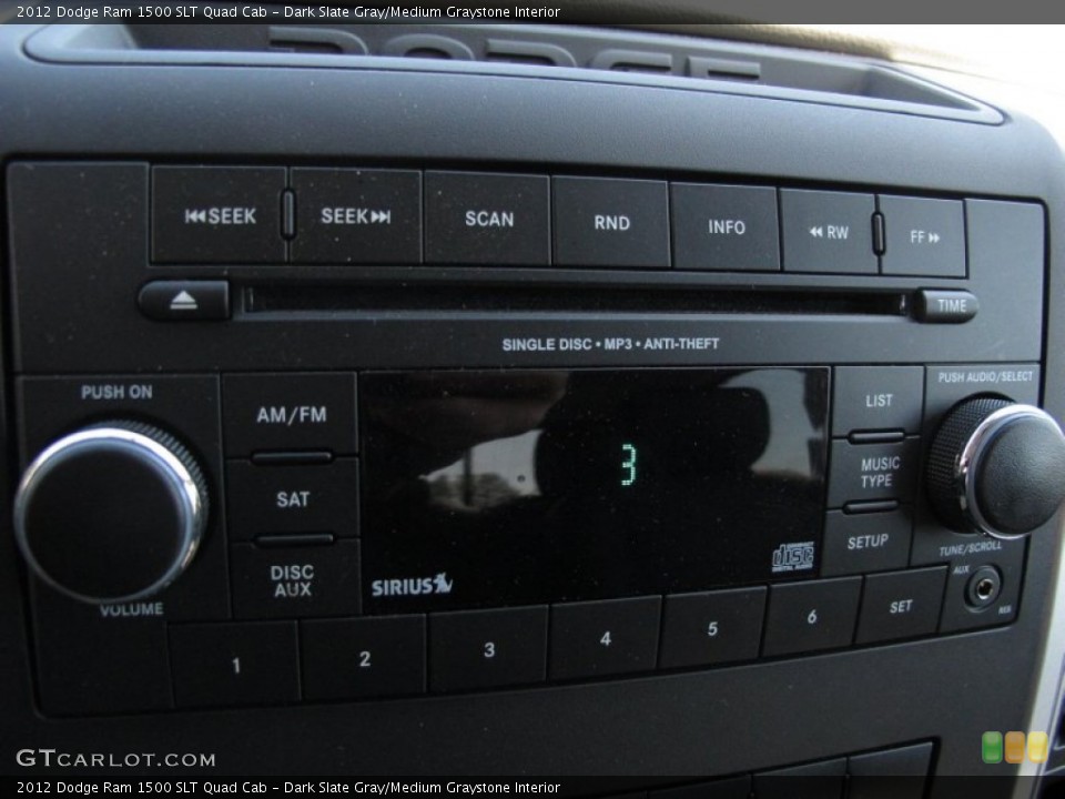 Dark Slate Gray/Medium Graystone Interior Audio System for the 2012 Dodge Ram 1500 SLT Quad Cab #62966750