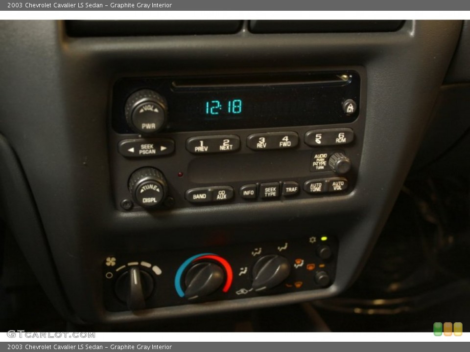 Graphite Gray Interior Controls for the 2003 Chevrolet Cavalier LS Sedan #62974601