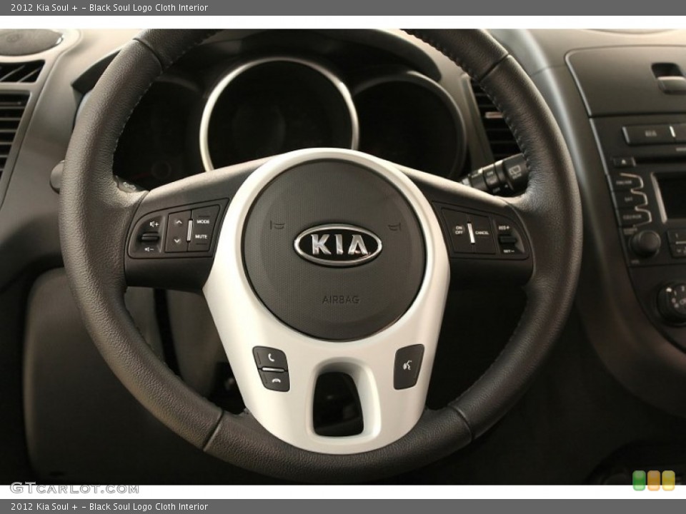 Black Soul Logo Cloth Interior Steering Wheel for the 2012 Kia Soul + #62975186