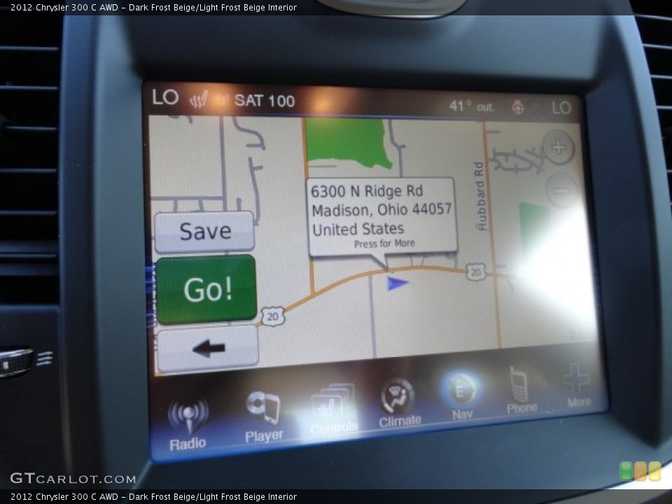 Dark Frost Beige/Light Frost Beige Interior Navigation for the 2012 Chrysler 300 C AWD #62975603