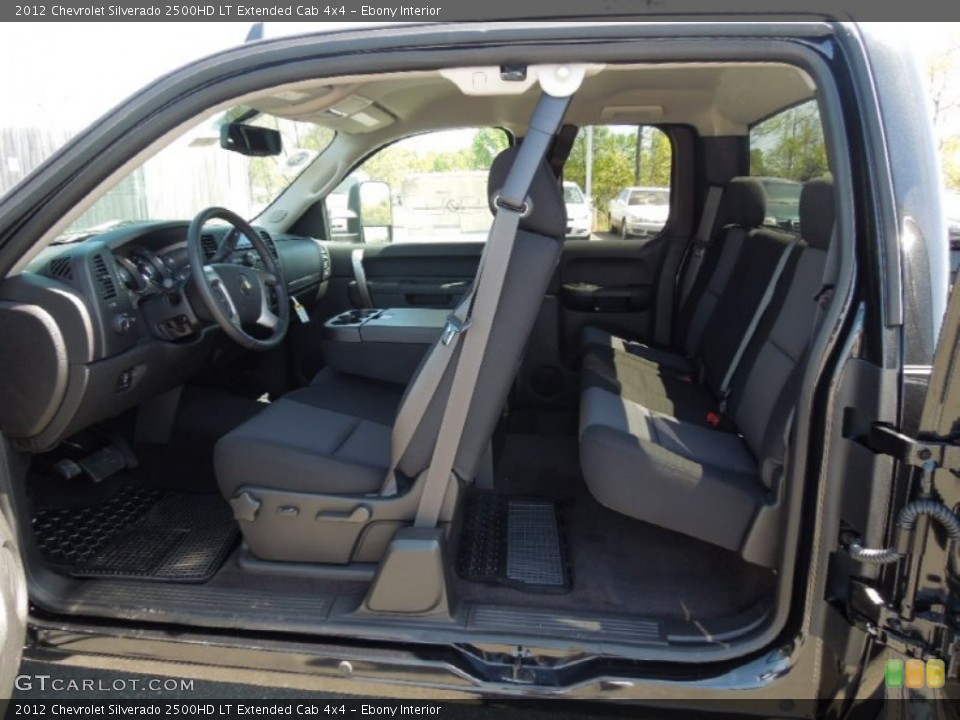 Ebony Interior Photo for the 2012 Chevrolet Silverado 2500HD LT Extended Cab 4x4 #62979698