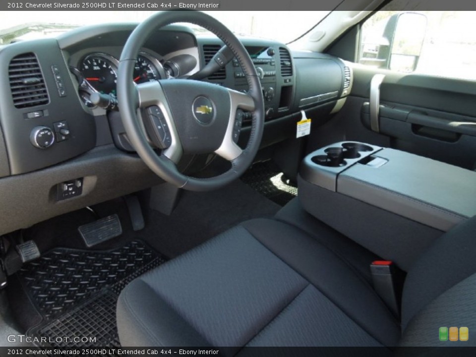Ebony Interior Photo for the 2012 Chevrolet Silverado 2500HD LT Extended Cab 4x4 #62979810