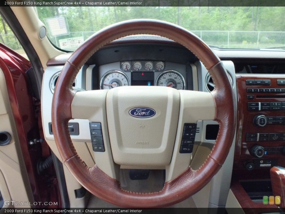 Chaparral Leather/Camel Interior Steering Wheel for the 2009 Ford F150 King Ranch SuperCrew 4x4 #62980406