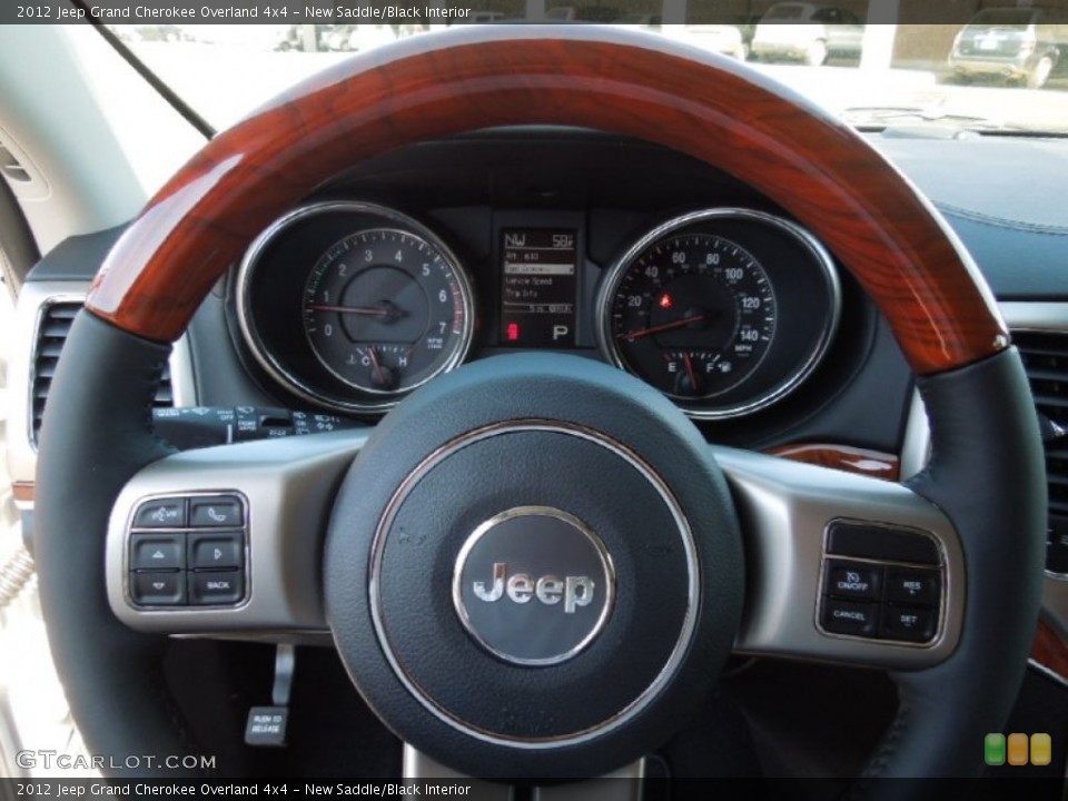 New Saddle/Black Interior Steering Wheel for the 2012 Jeep Grand Cherokee Overland 4x4 #62981306