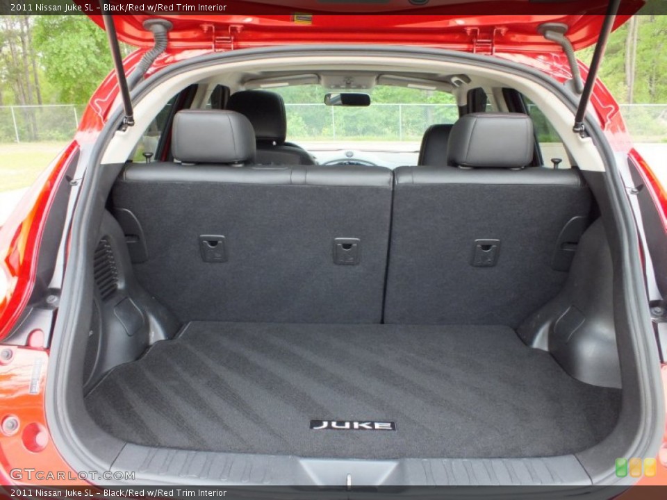 Black/Red w/Red Trim Interior Trunk for the 2011 Nissan Juke SL #62981930