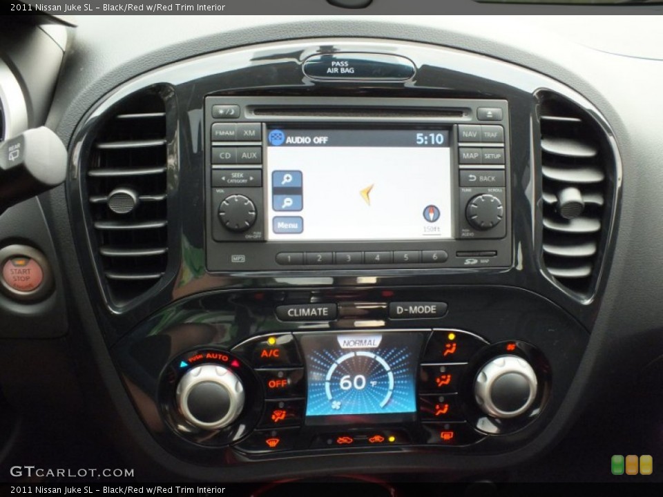 Black/Red w/Red Trim Interior Controls for the 2011 Nissan Juke SL #62982128