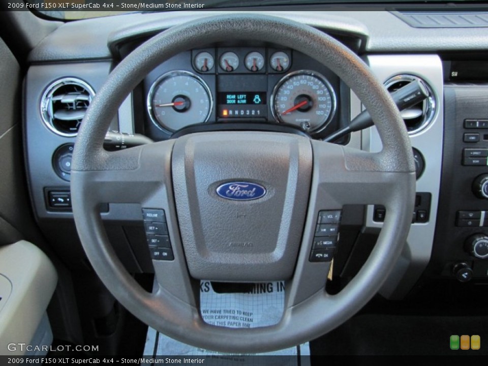 Stone/Medium Stone Interior Steering Wheel for the 2009 Ford F150 XLT SuperCab 4x4 #62987306