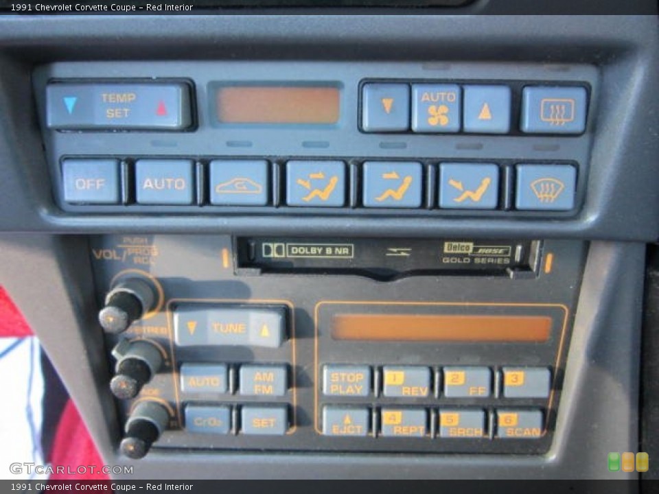 Red Interior Controls for the 1991 Chevrolet Corvette Coupe #62988161