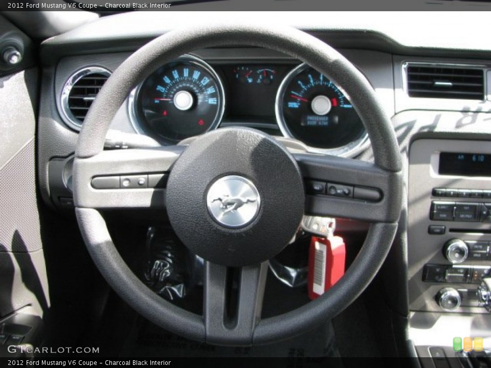 Charcoal Black Interior Steering Wheel for the 2012 Ford Mustang V6 Coupe #62989931