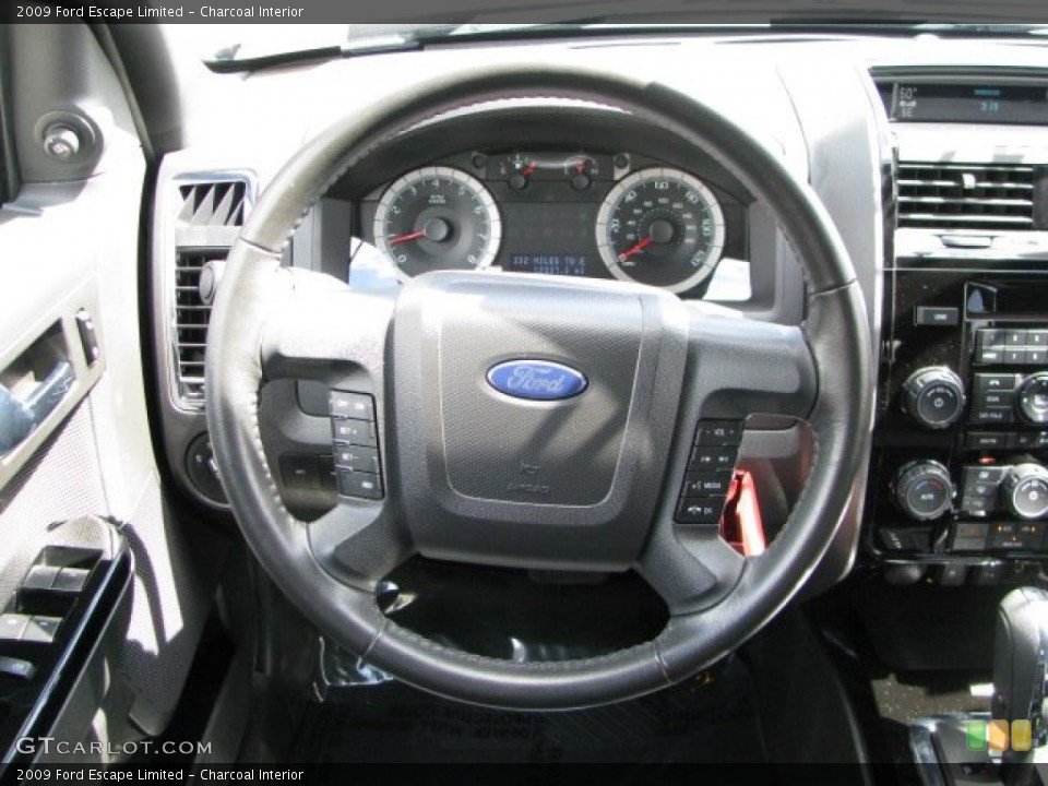 Charcoal Interior Steering Wheel for the 2009 Ford Escape Limited #62990445