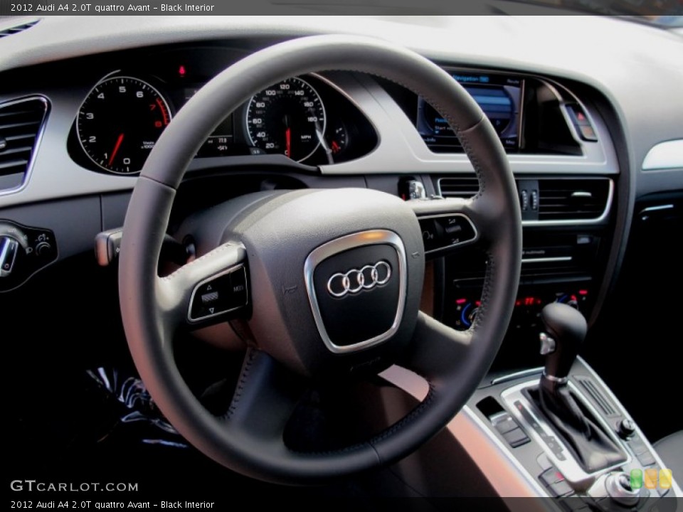 Black Interior Steering Wheel for the 2012 Audi A4 2.0T quattro Avant #62994452