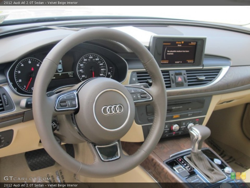 Velvet Beige Interior Dashboard for the 2012 Audi A6 2.0T Sedan #62994512