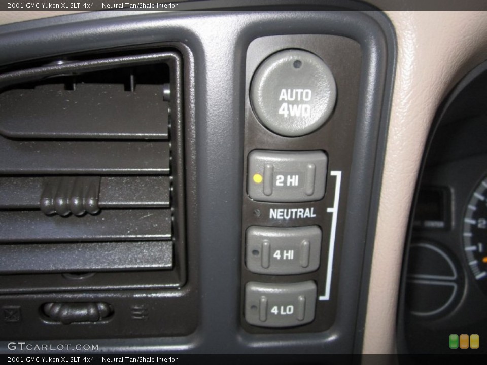 Neutral Tan/Shale Interior Controls for the 2001 GMC Yukon XL SLT 4x4 #63004124