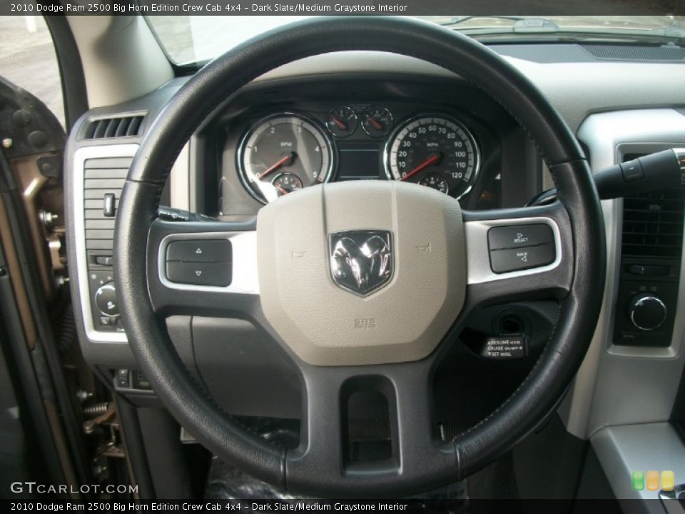 Dark Slate/Medium Graystone Interior Steering Wheel for the 2010 Dodge Ram 2500 Big Horn Edition Crew Cab 4x4 #63004872