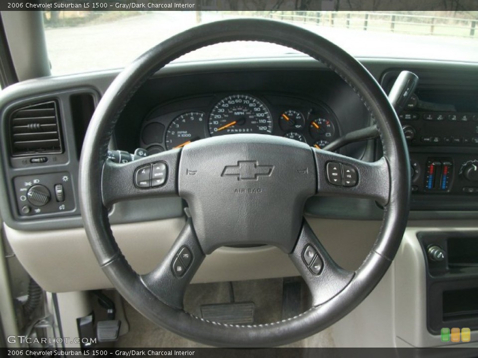 Gray/Dark Charcoal Interior Steering Wheel for the 2006 Chevrolet Suburban LS 1500 #63005132