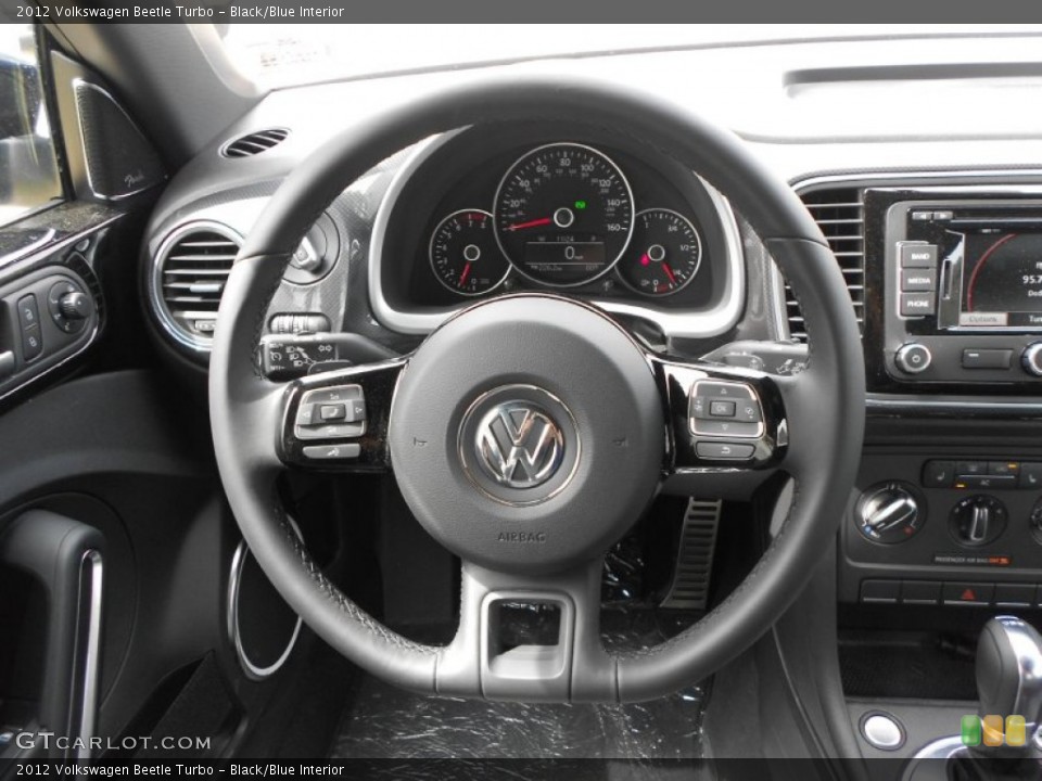 Black/Blue Interior Steering Wheel for the 2012 Volkswagen Beetle Turbo #63008336