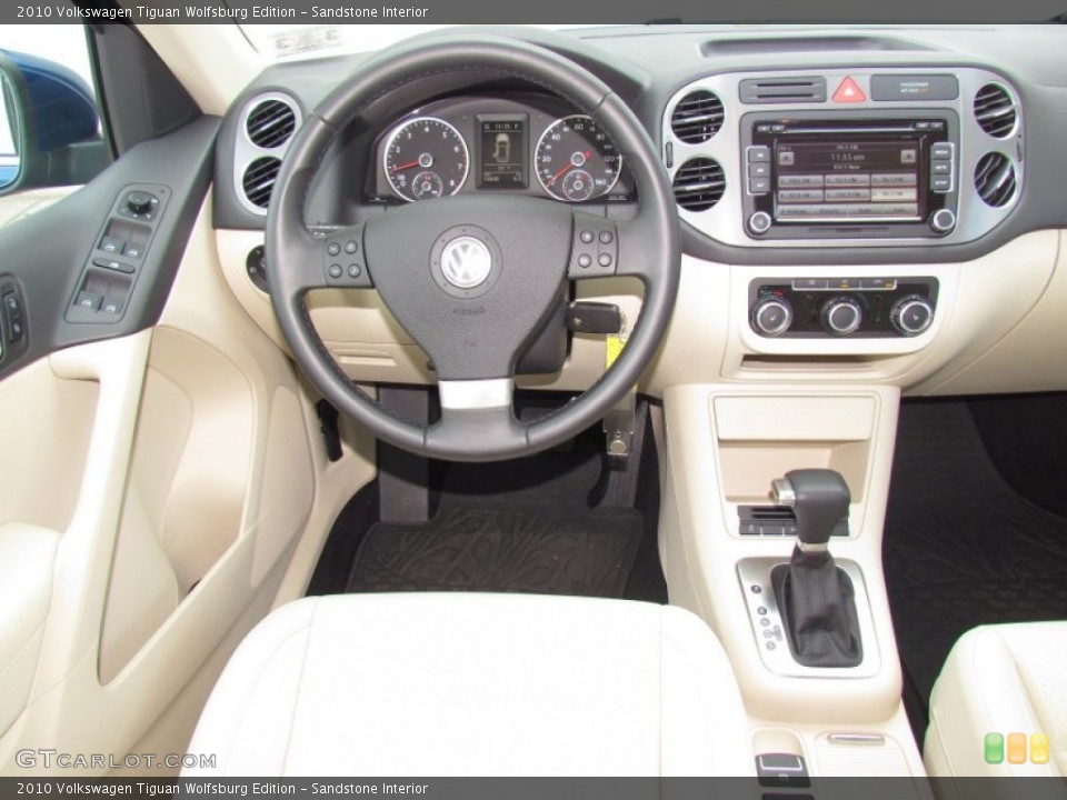 Sandstone Interior Dashboard for the 2010 Volkswagen Tiguan Wolfsburg Edition #63009975
