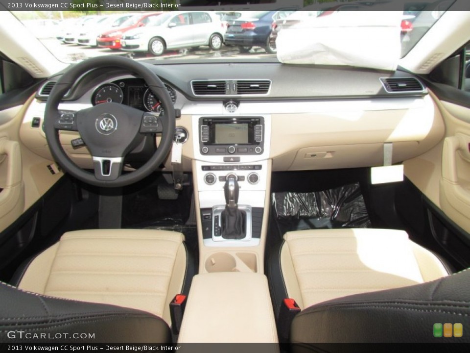 Desert Beige/Black Interior Dashboard for the 2013 Volkswagen CC Sport Plus #63010085