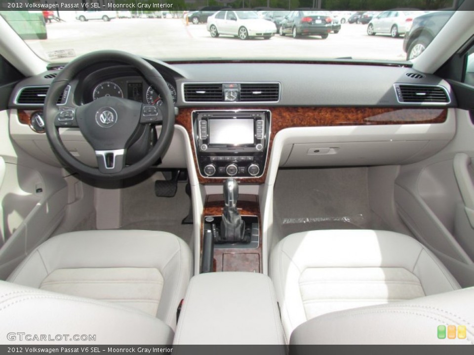 Moonrock Gray Interior Dashboard for the 2012 Volkswagen Passat V6 SEL #63010742