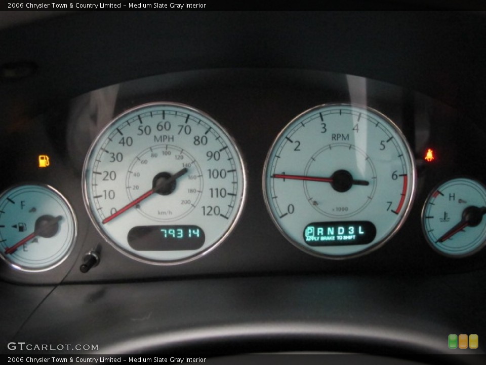 Medium Slate Gray Interior Gauges for the 2006 Chrysler Town & Country Limited #63011267