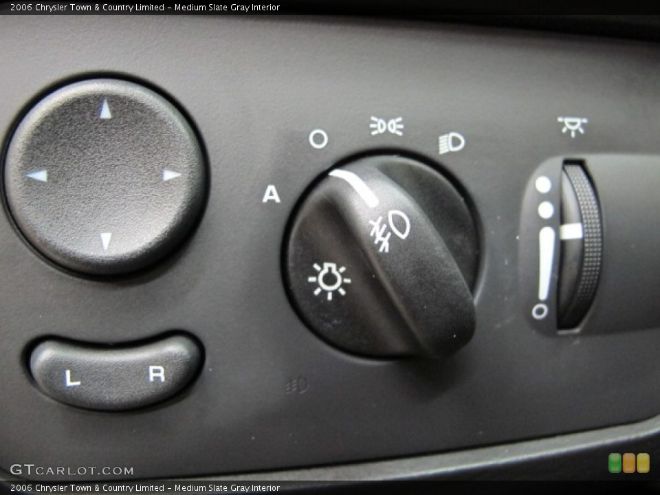 Medium Slate Gray Interior Controls for the 2006 Chrysler Town & Country Limited #63011366
