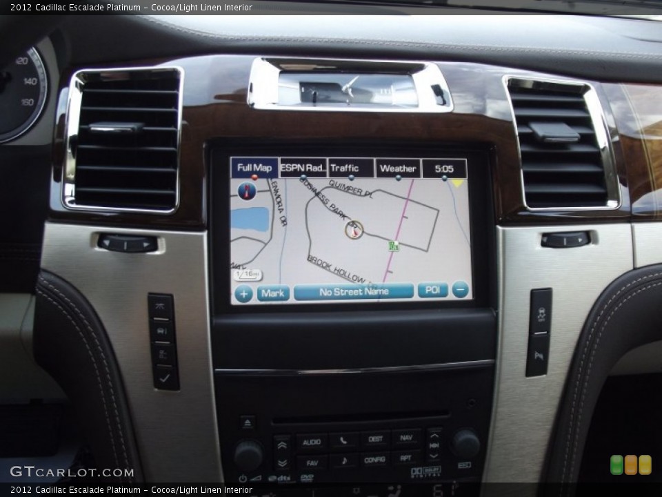 Cocoa/Light Linen Interior Navigation for the 2012 Cadillac Escalade Platinum #63014061